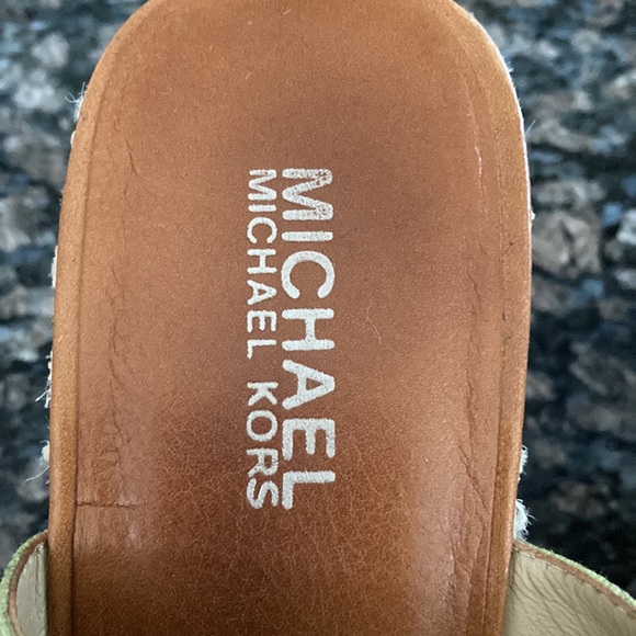 MICHAEL KORS WEDGE SANDALS TROPICAL ESPADRILLES SIZE 7.5 - Picture 4 of 6